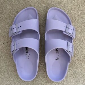 Purple water Birkenstocks. Size 6.